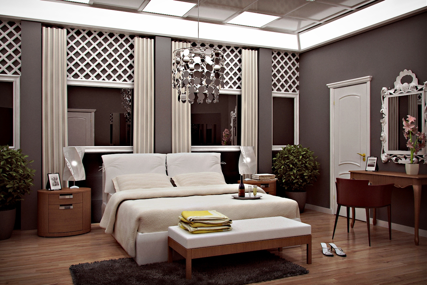 Mебели с кристали в стаята на Памела Андерсън