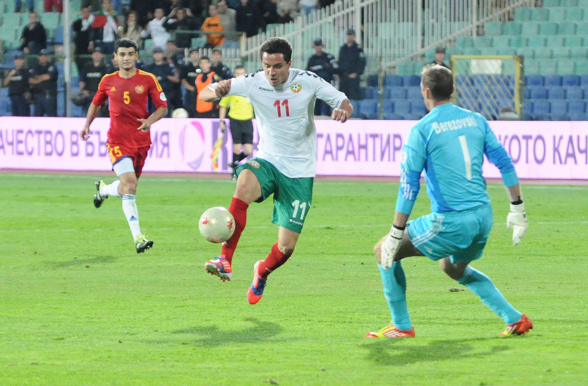 Димитър Рангелов направи невероятен пропуск срещу Армения