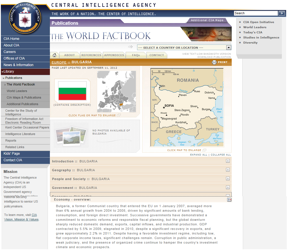 България в челните места по смърност в доклад на ЦРУ