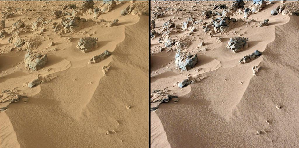 Снимка на повърхността на Марс, заснета от ”Кюриосити”