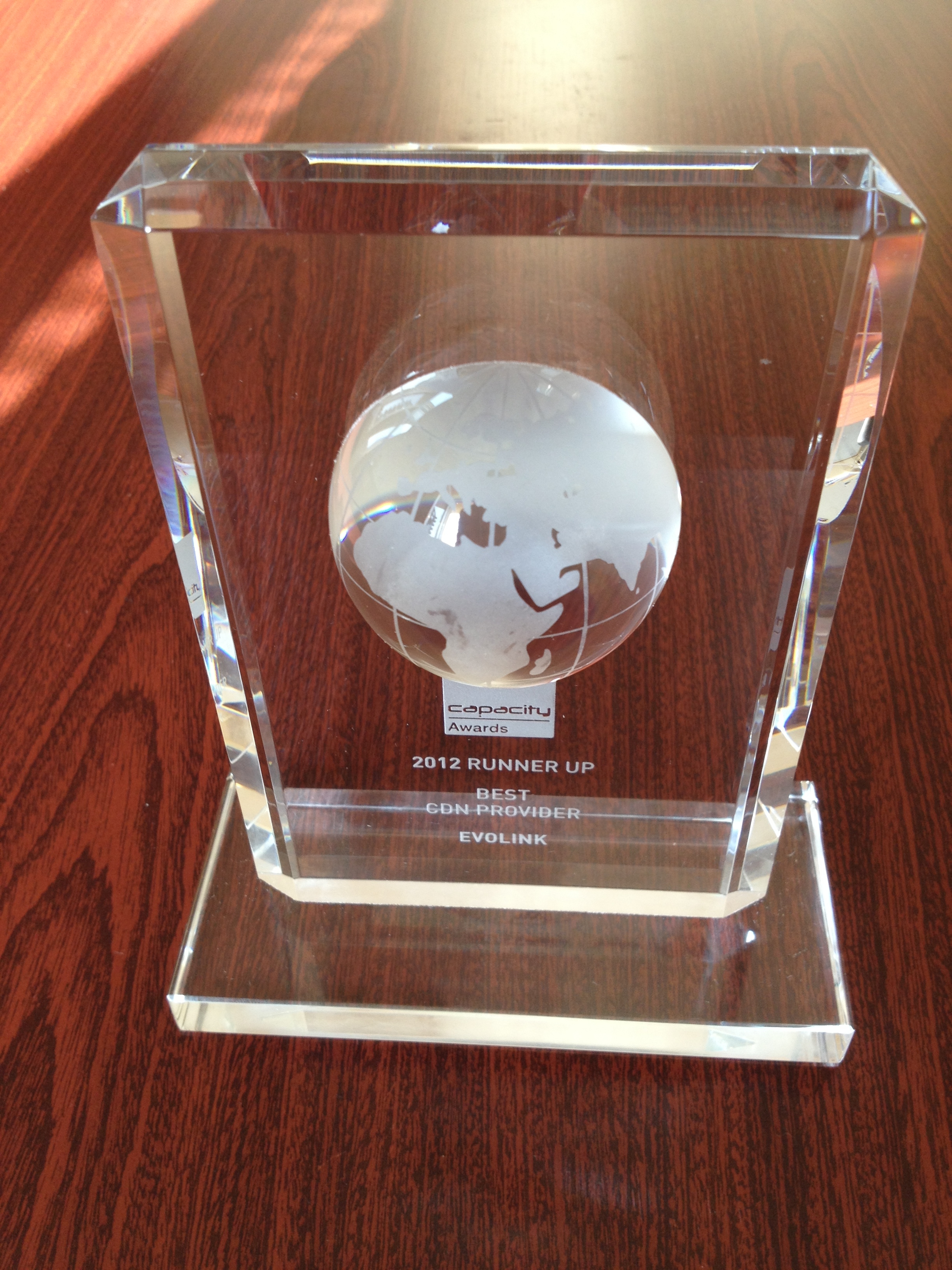 Еволинк получи награда на Capacity Awards 2012