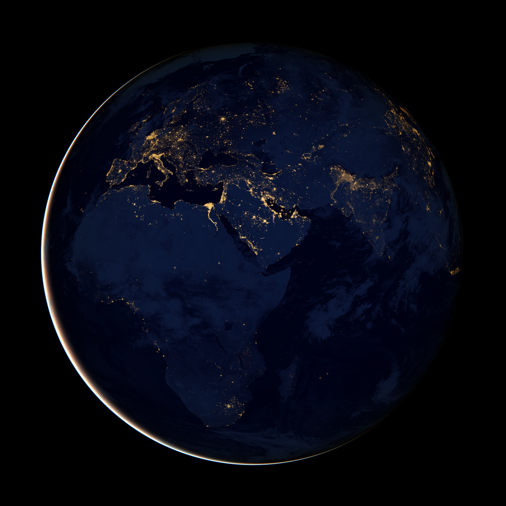 Земята през нощта - уникални кадри на НАСА