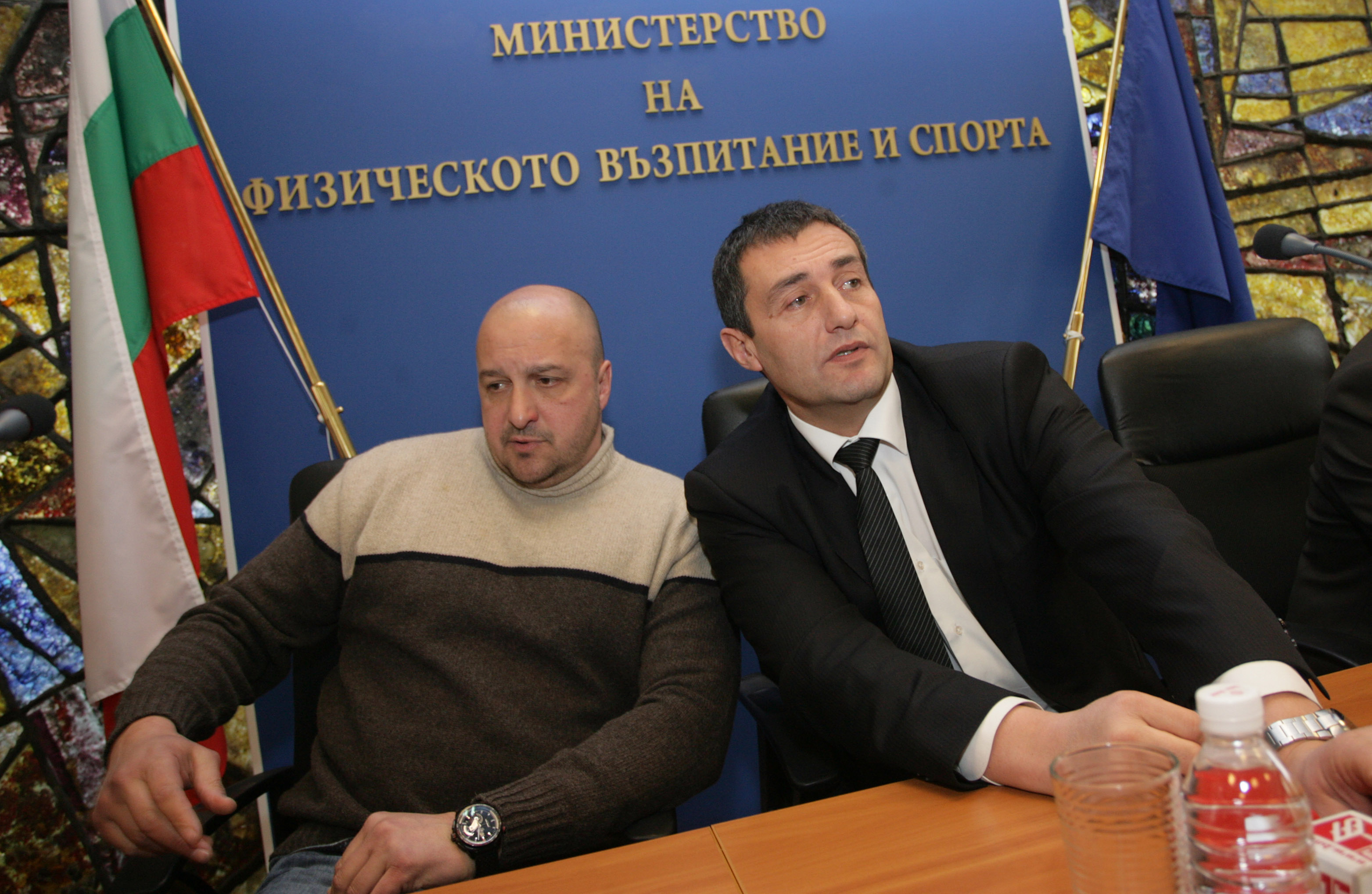 Петър Божилов със спортния министър Свилен Нейков