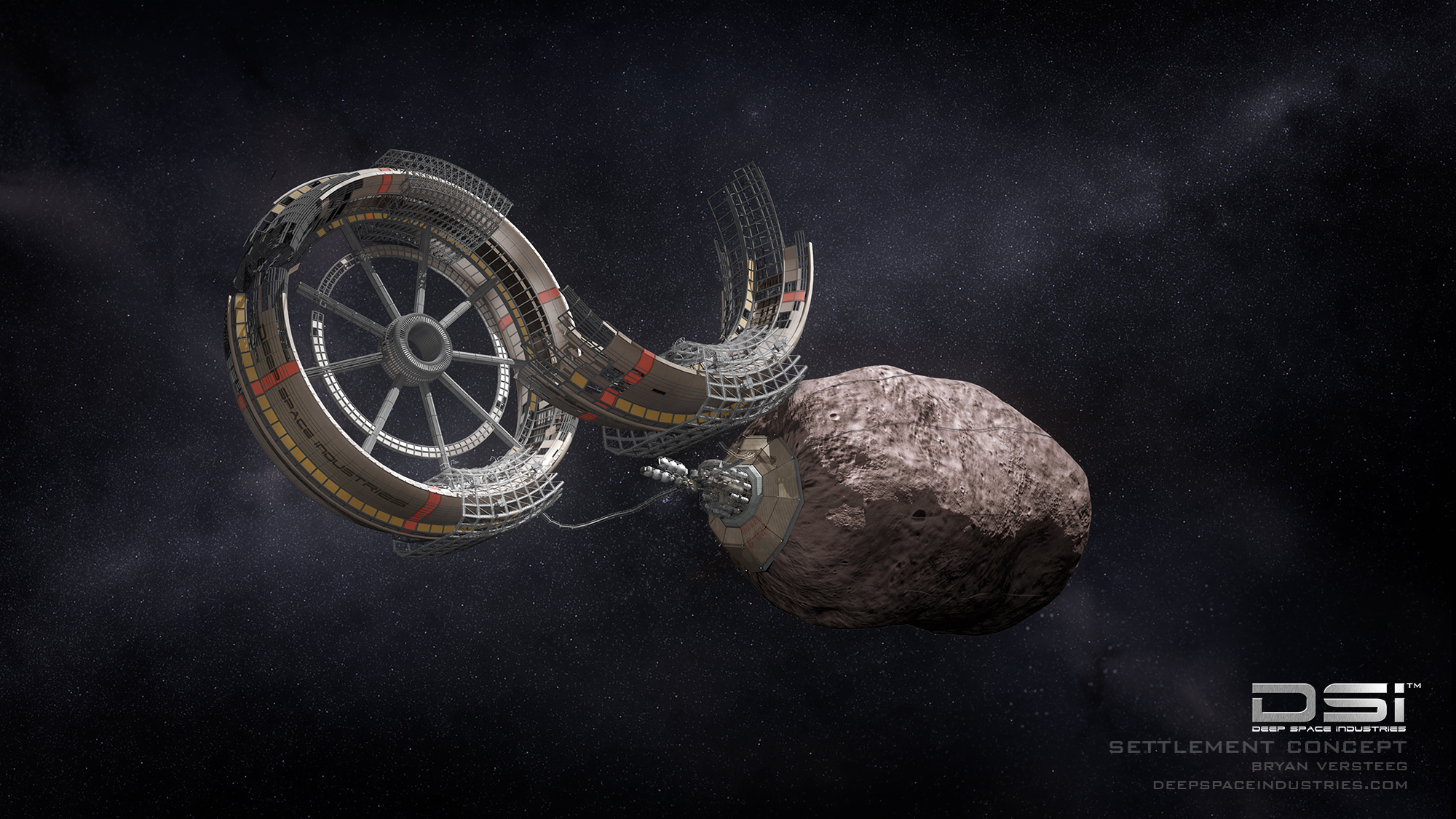 Така може да изглежда база за добив на ресурси от астероиди