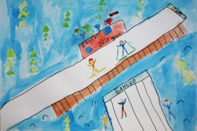 Деца рисуват биатлон, откриват благотворителна изложба в Банско