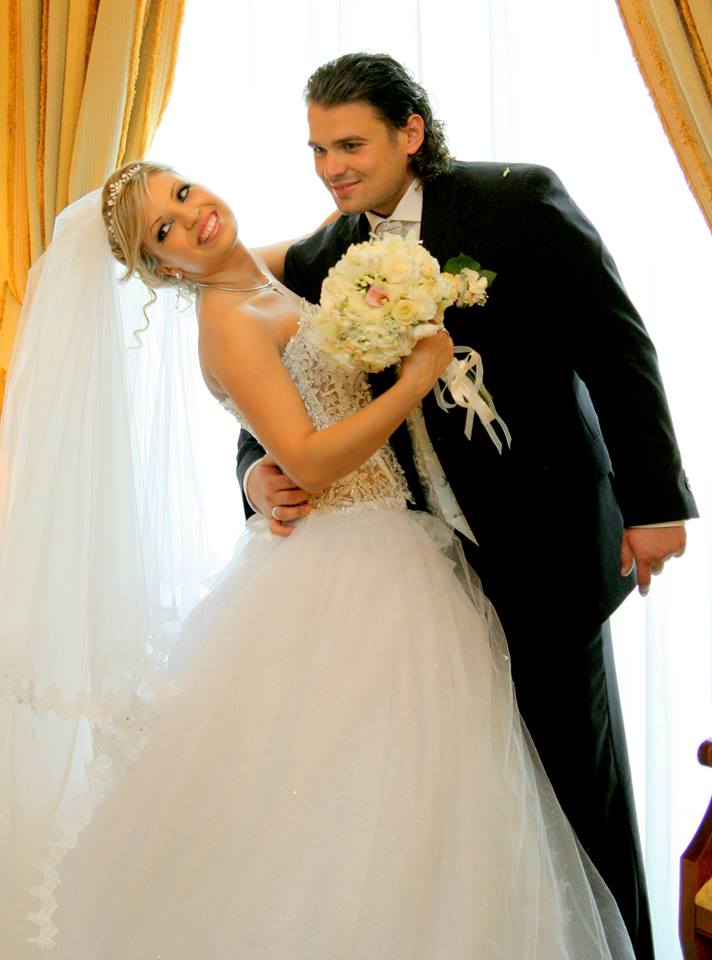 Мисис България 2010 Паолина Петракиева и съпругът й Христиан на сватбата им