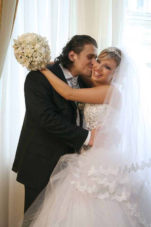 Мисис България 2010 Паолина Петракиева и съпругът й Христиан на сватбата им