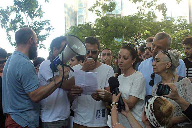 Халит Ергенч на протестите в Турция