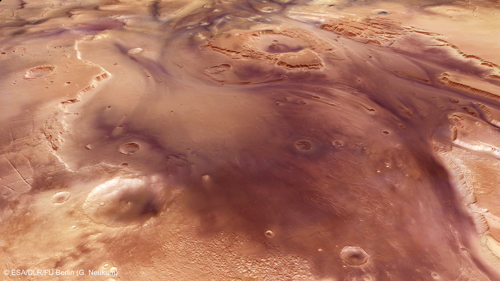 Фото мозайка на долината ”Kasei Valles” на Марс