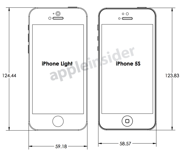 Скици на iPhone 5S и iPhone Light