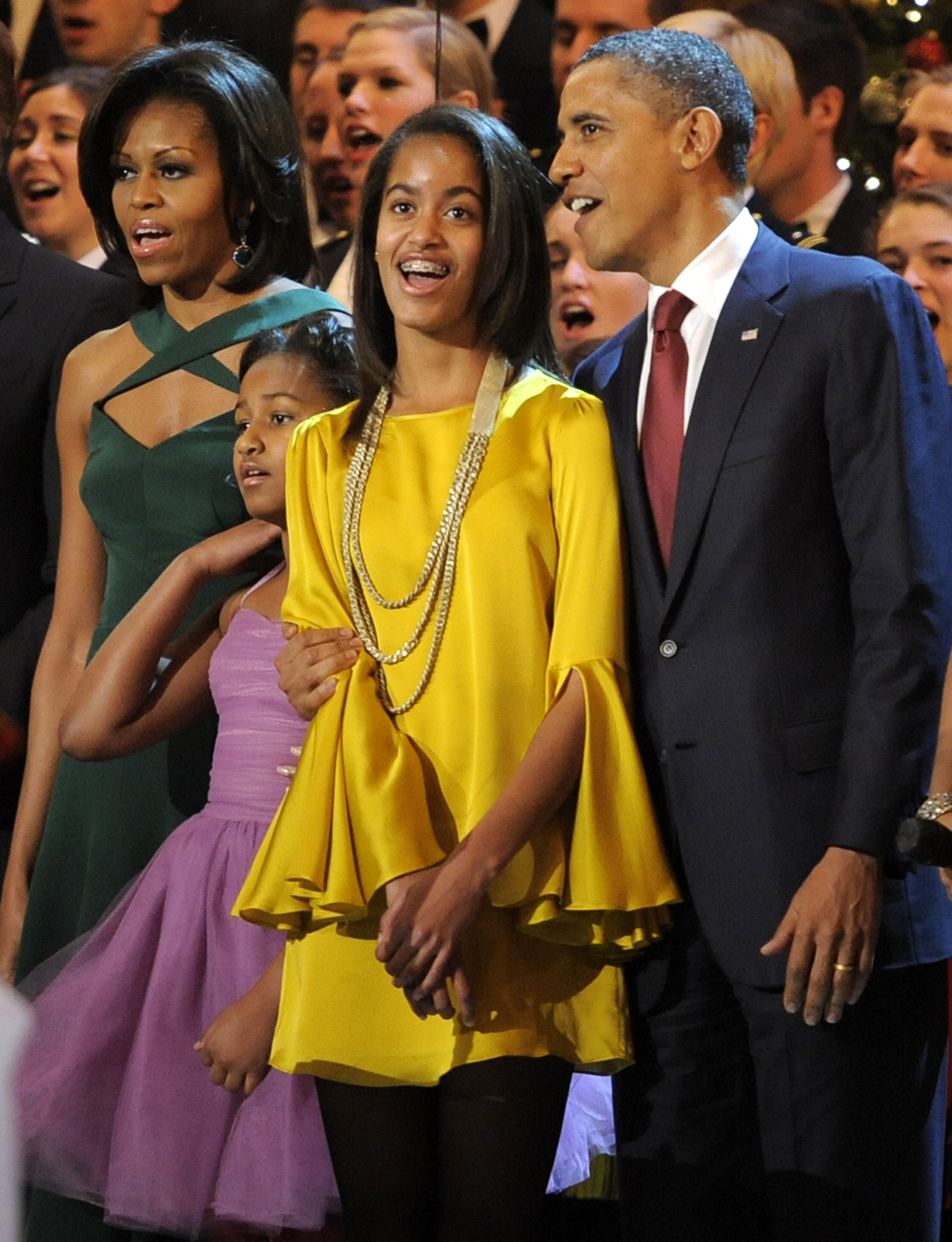 Малия с баща си Барак Обама