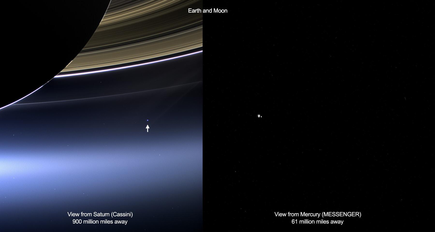 Снимките на ”Касини” и ”Месинджър” на Земята