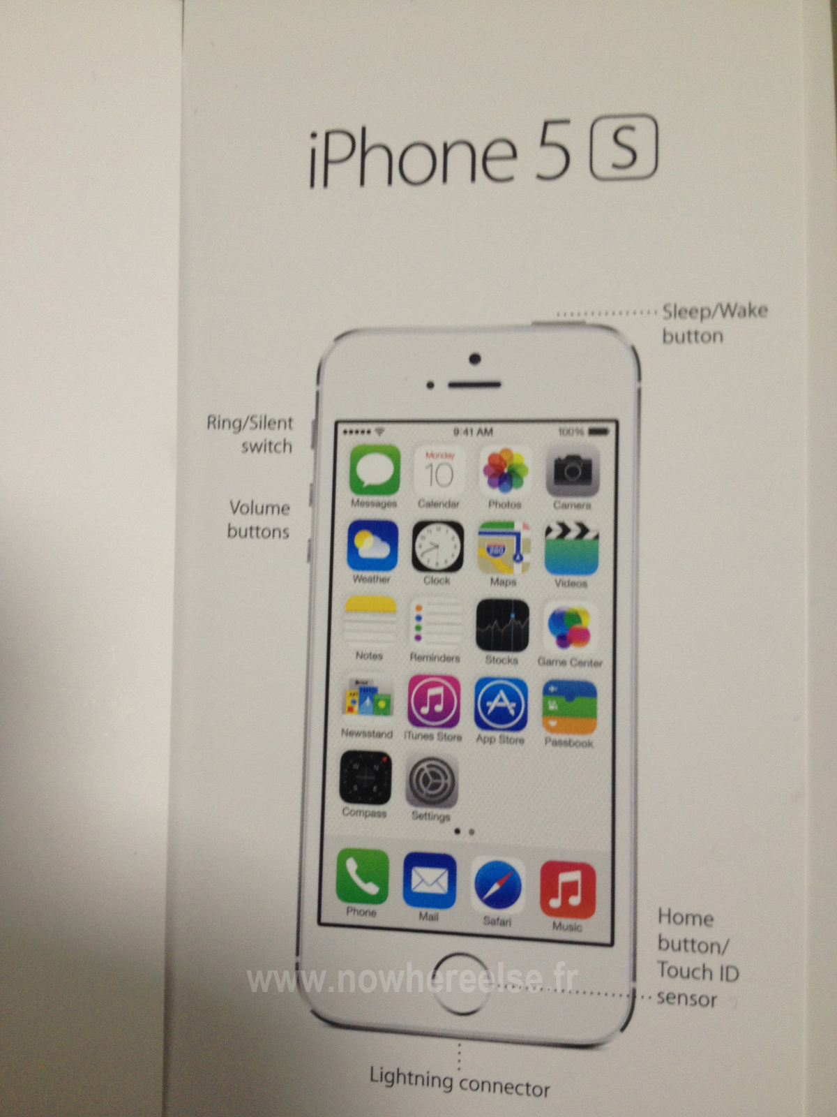 Изображение, публикувано в интернет, показва, че iPhone 5S ще има скенер за отпечатъци