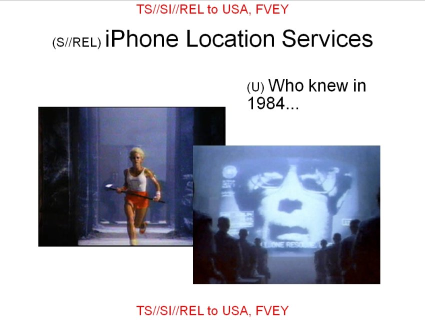 Един от слайдовете за Apple на АНС