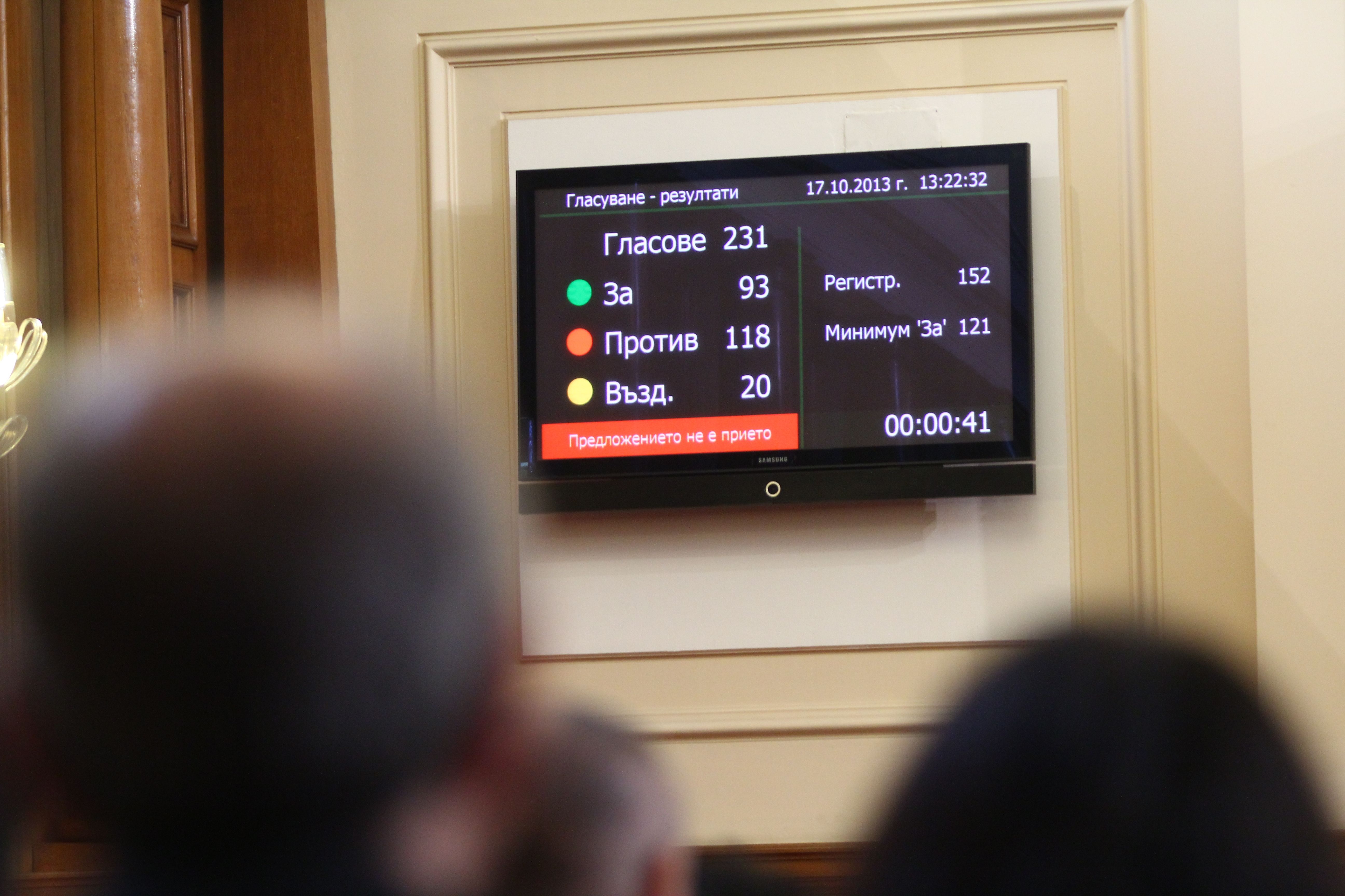 Парламентът отхвърли и втория вот на недоверие