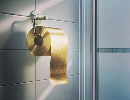 Създадоха тоалетна хартия с чисто злато