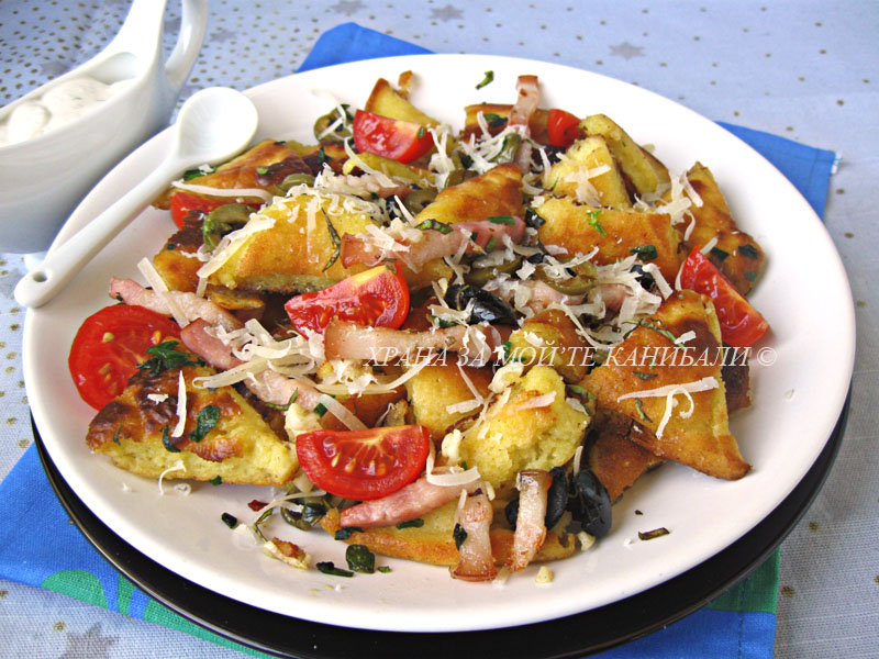 Кайзершмарн - солен, с бекон и маслини