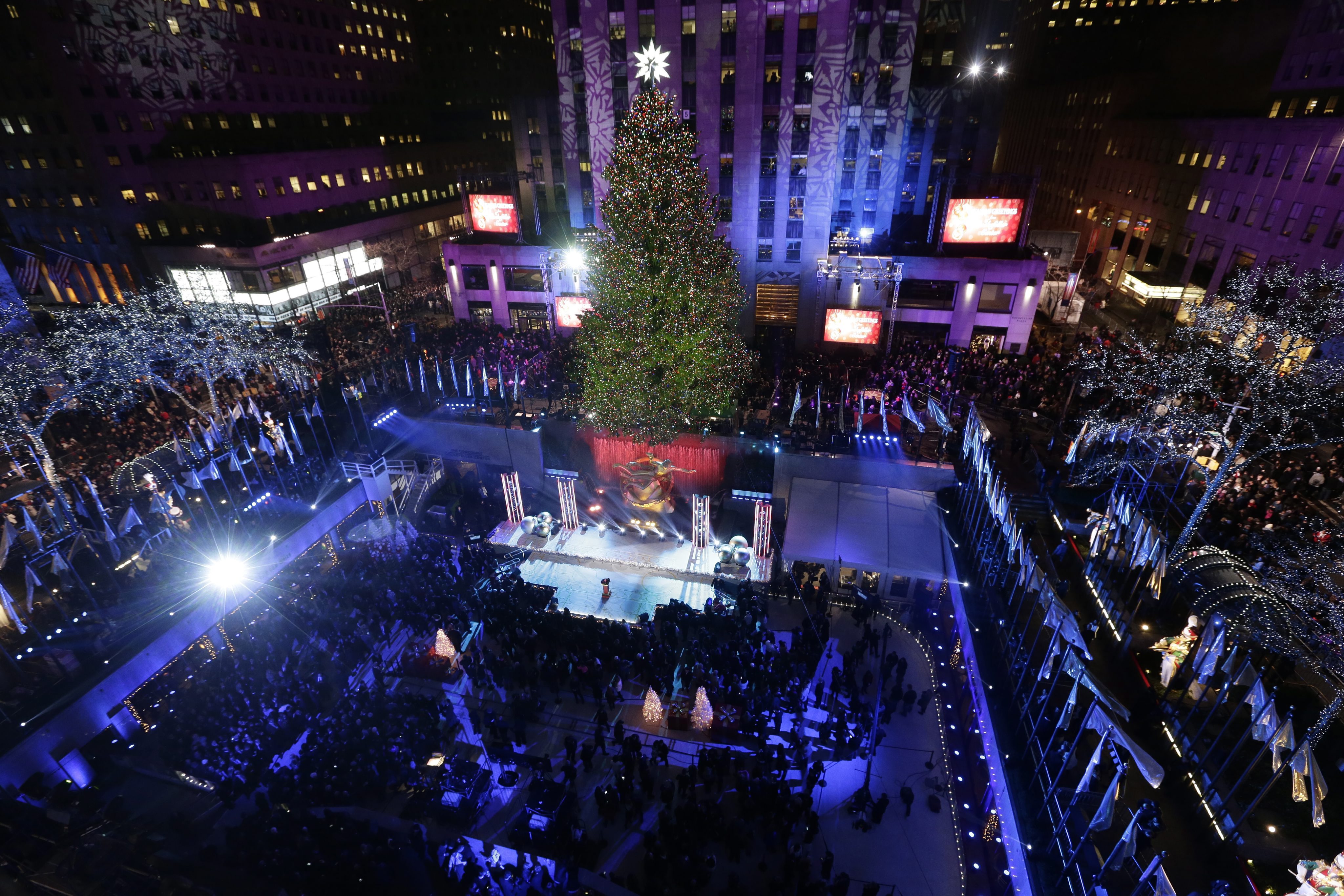 Елхата на Рокфелер център е с 3-метрова звезда