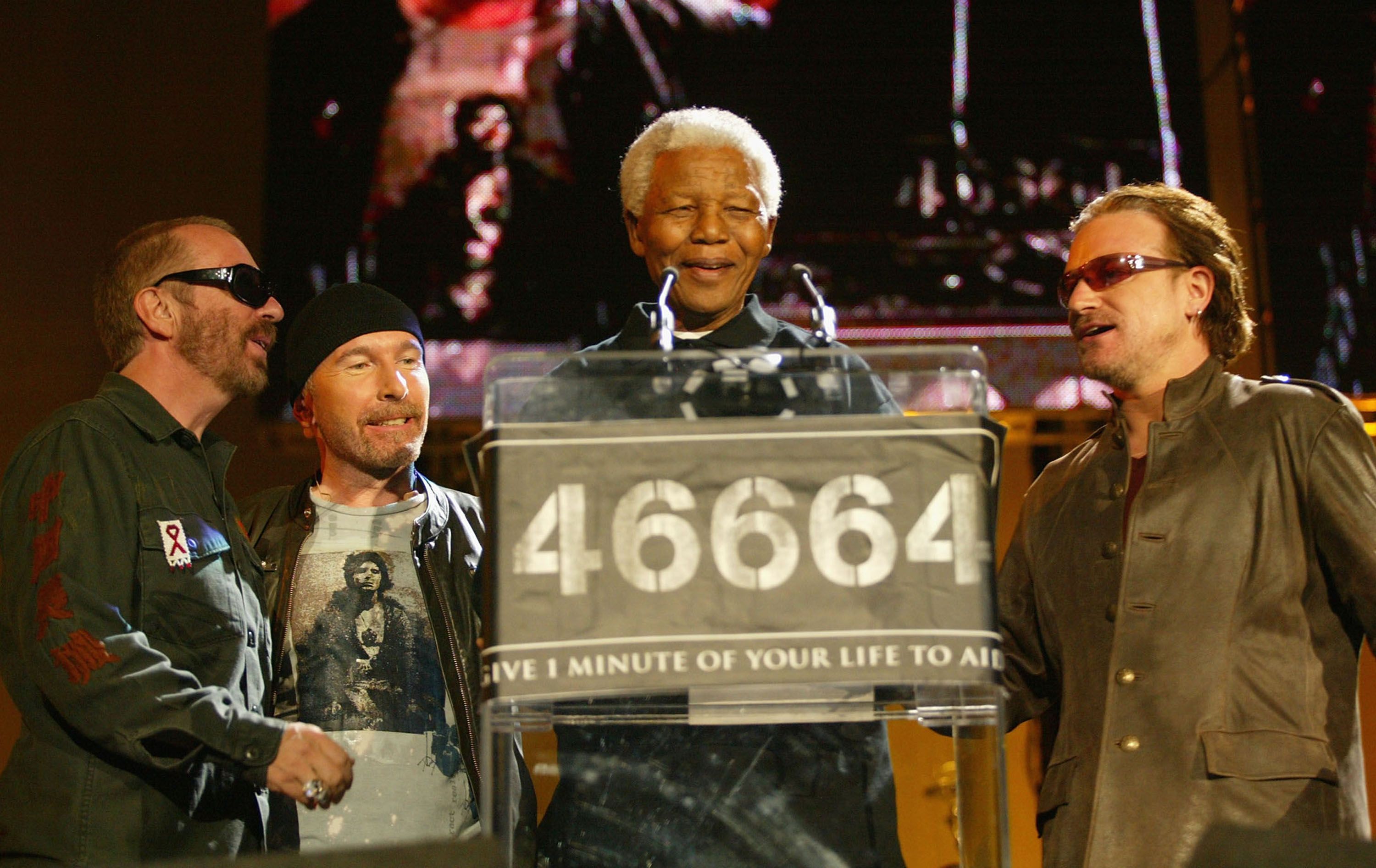 През 2003 г. в Южна Африка беше организиран мегаконцерт със звезди като U2, в който затворническият номер на Мандела беше използван като специален код в борбата срещу СПИН
