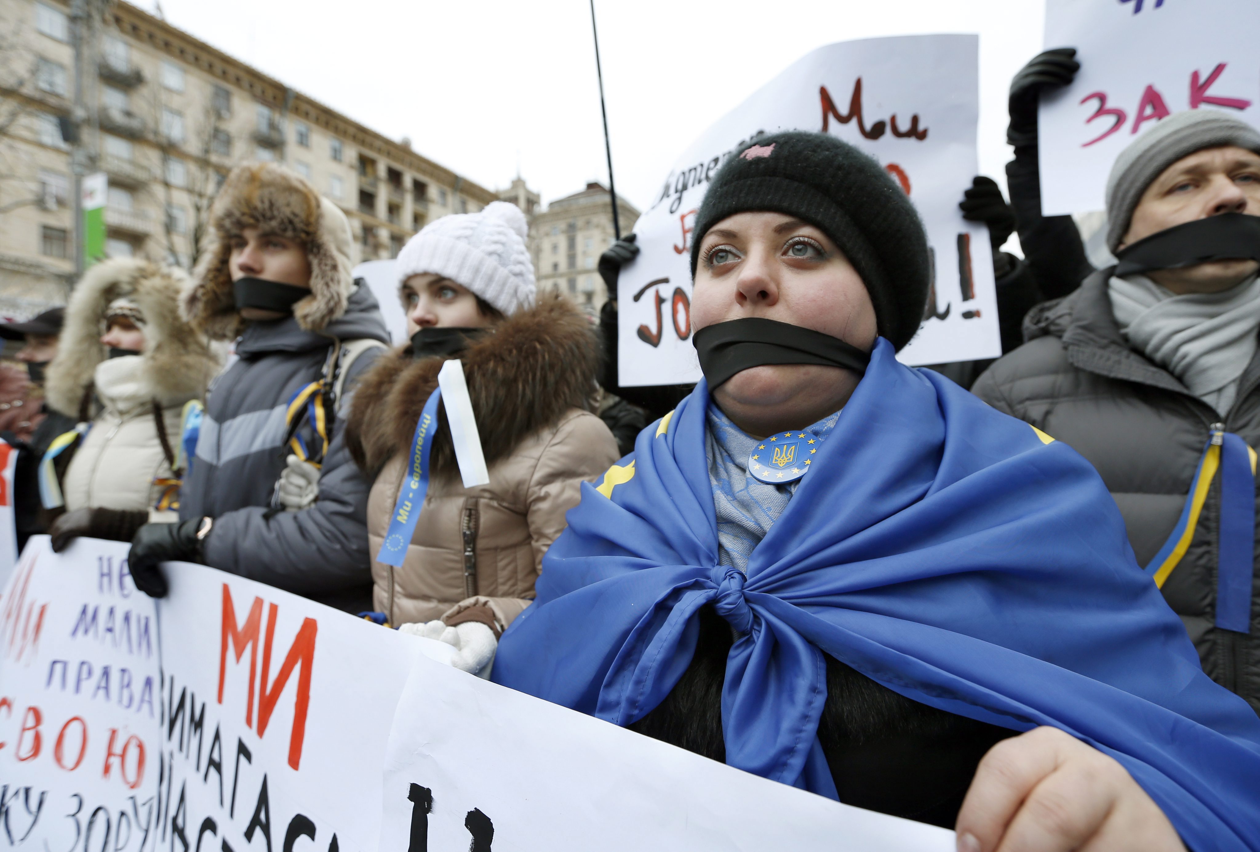 Хиляди хора дойдоха на протеста на 8 декември в Киев
