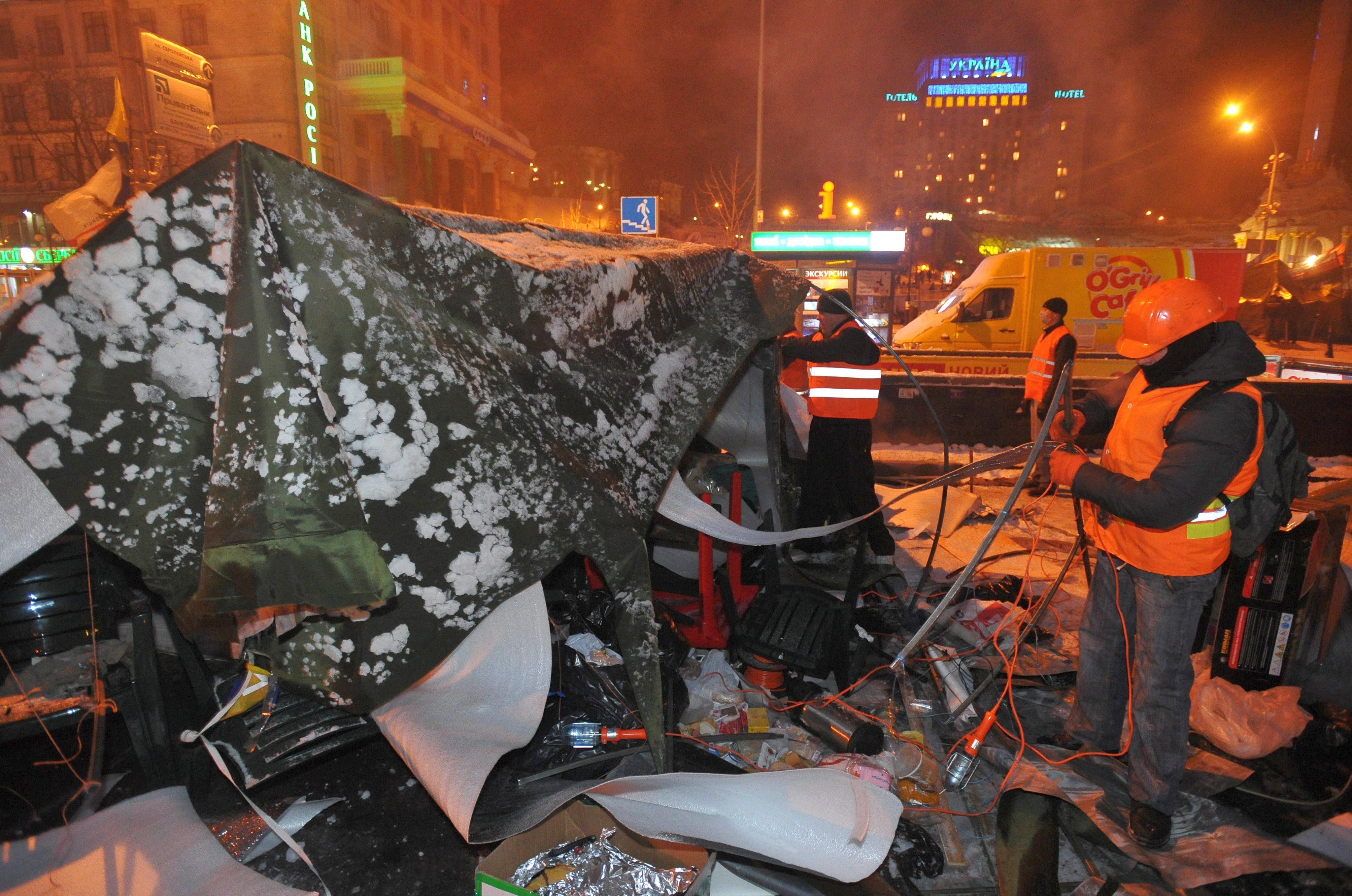 Улиците на Киев бяха разчистени