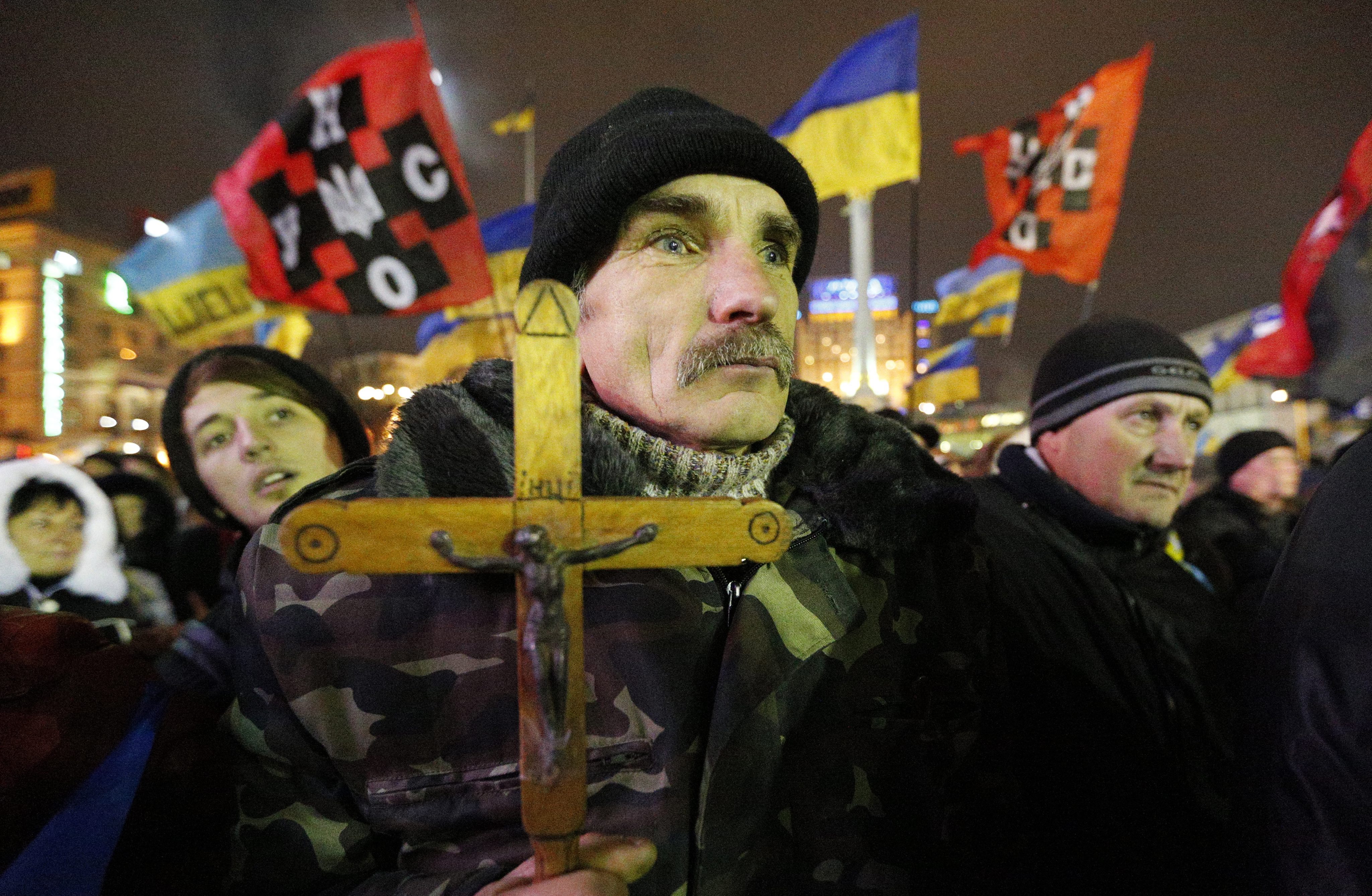 Украинци протестират на пл. Независимост