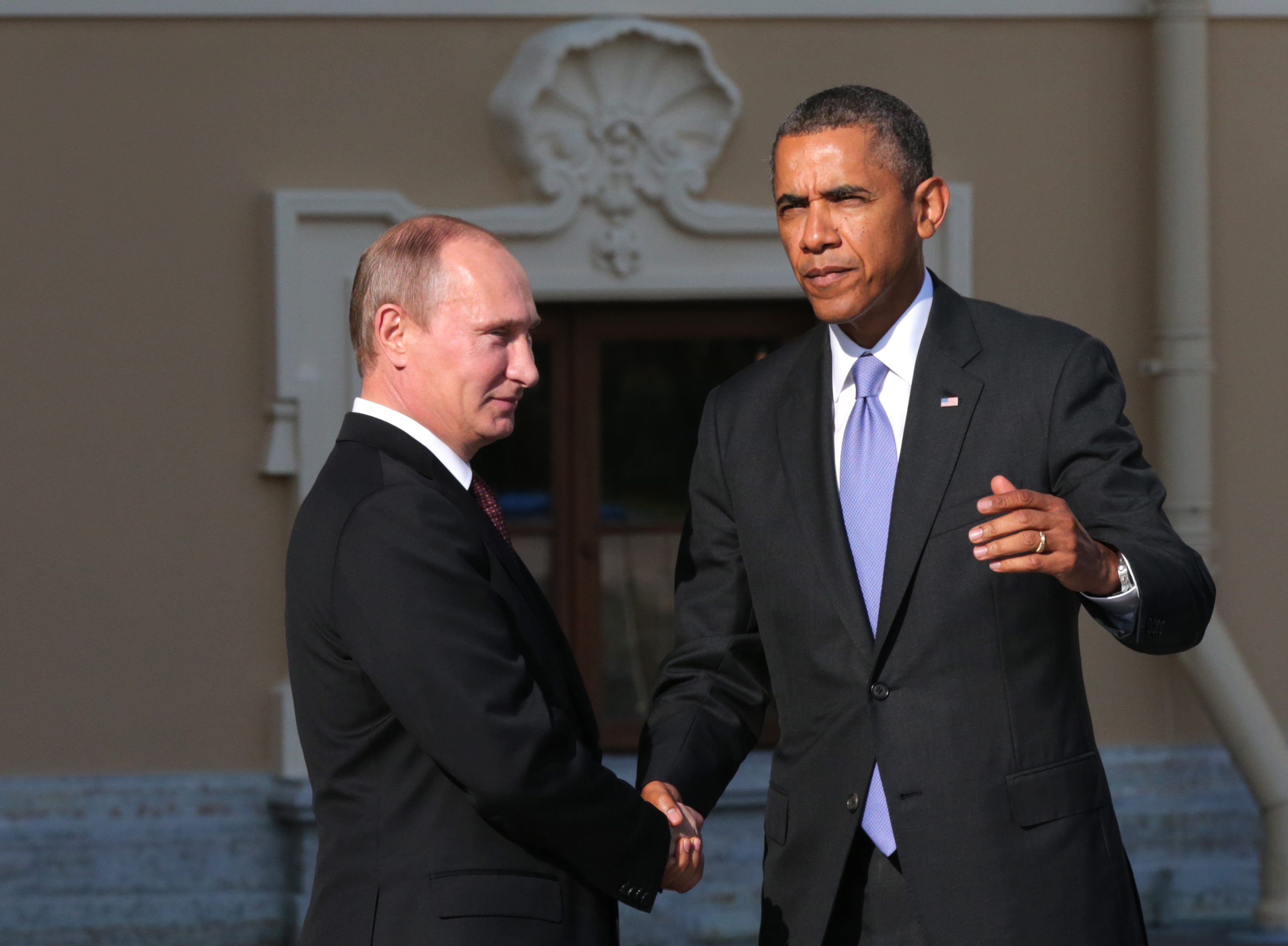 Президентуите Владимир Путин и Барак Обама (Архив)