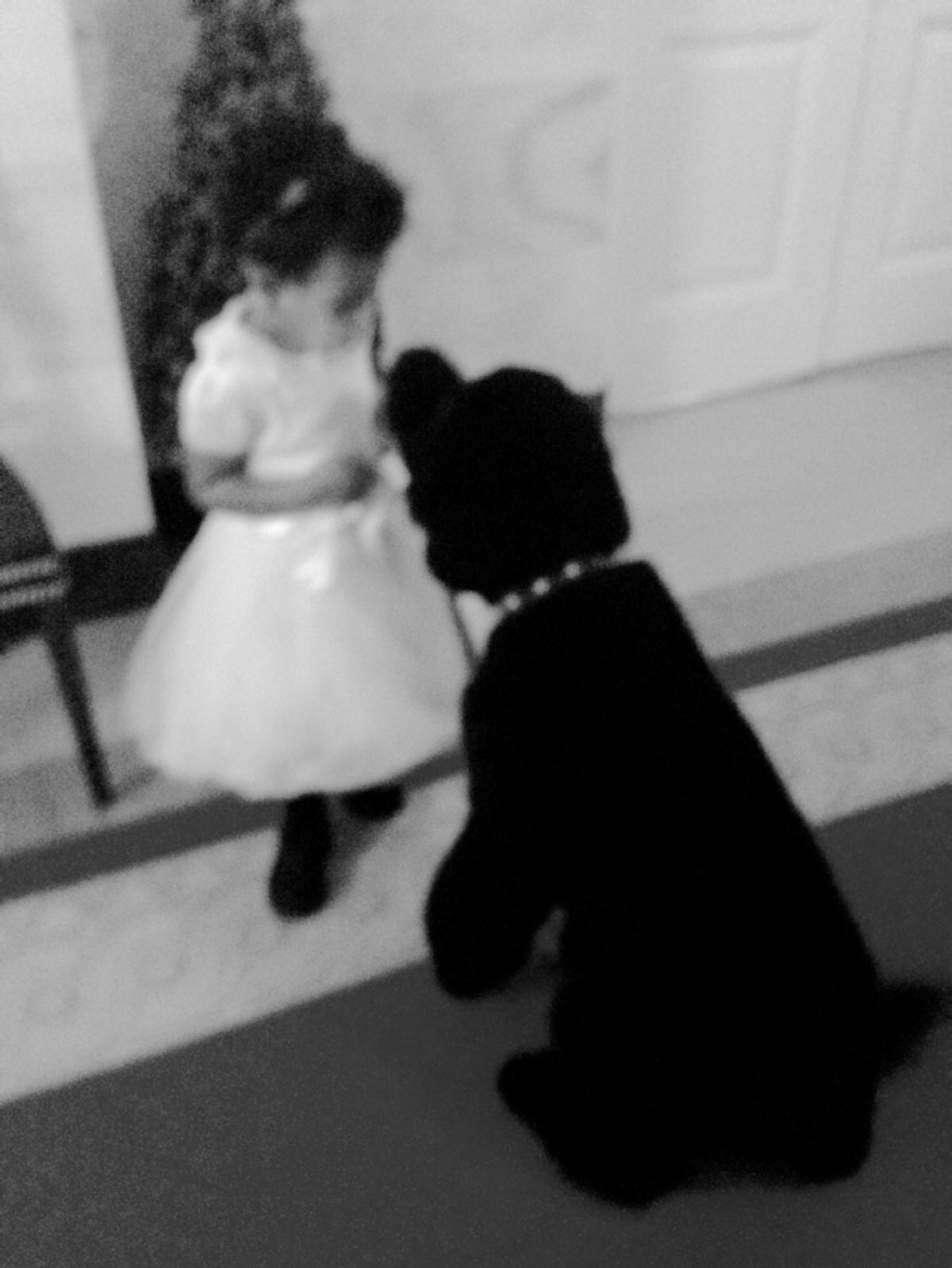 Блу Айви с президентското куче Съни