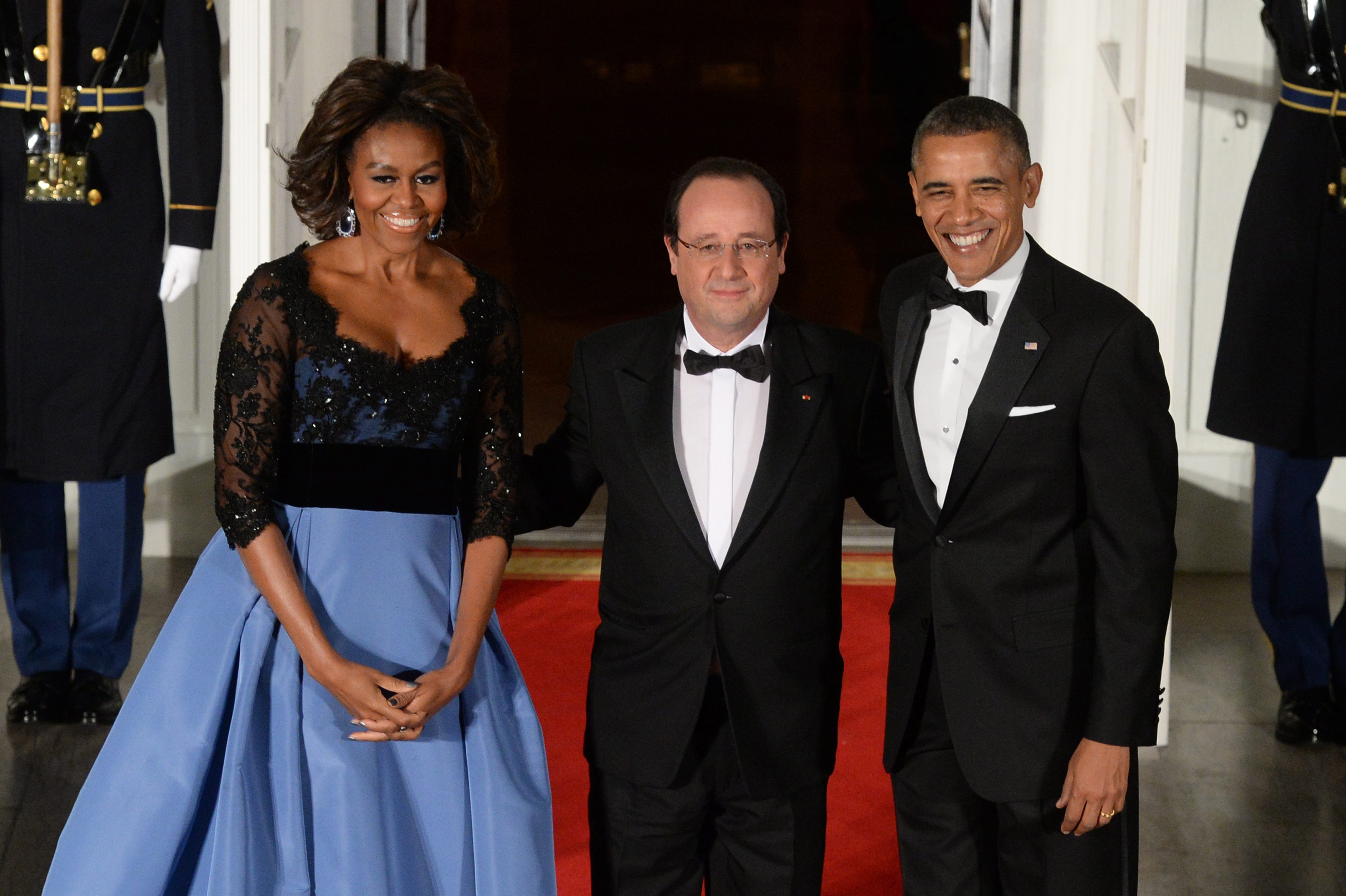 Мишел Обама показа френски шик в чест на Оланд