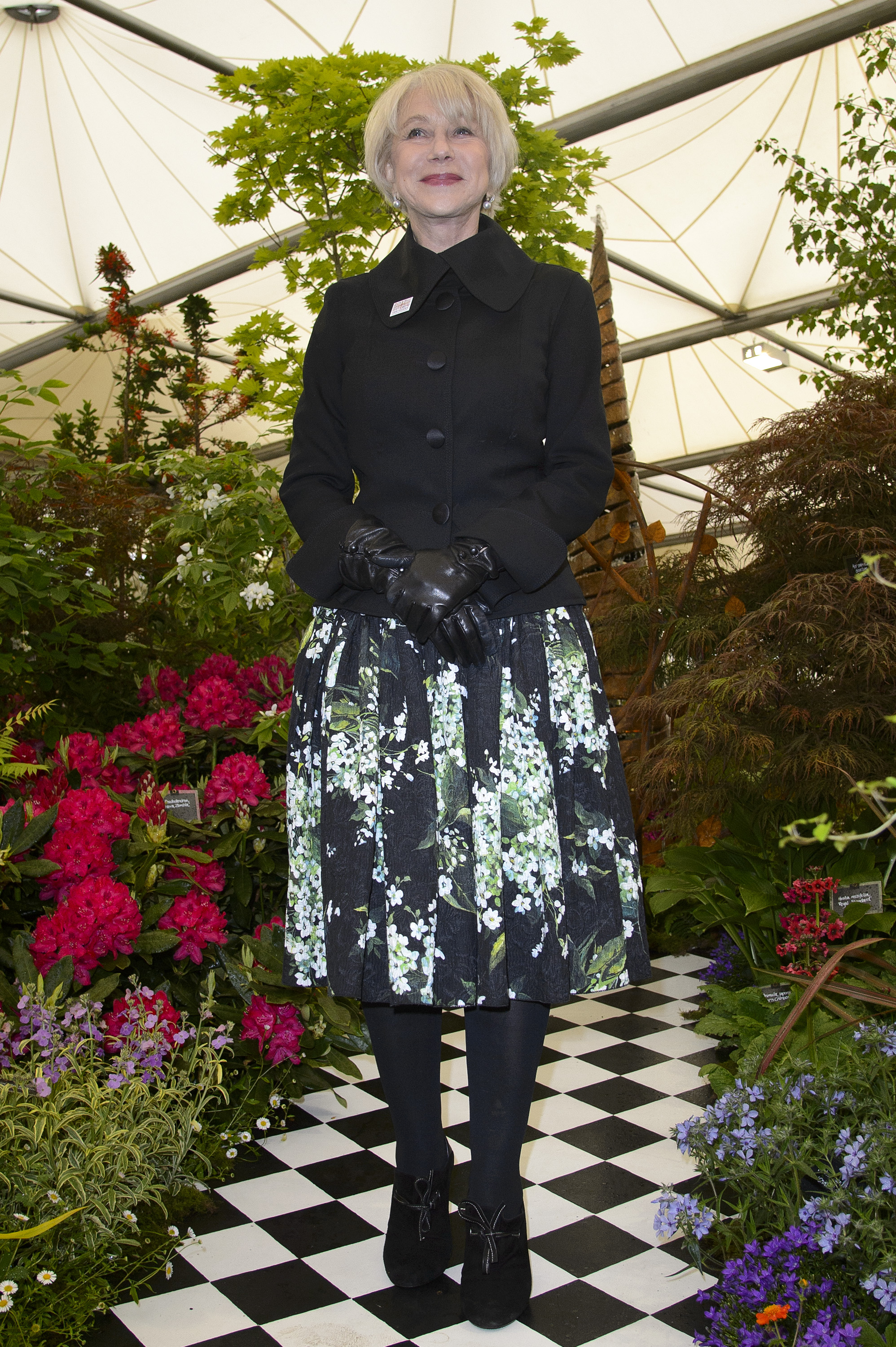 Хелън Мирън на Шоуто на цветята в Челси, май 2013