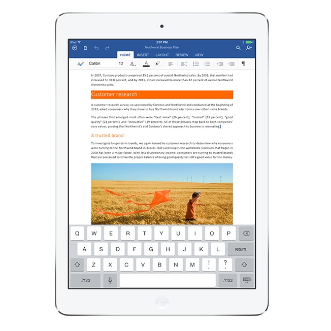 Microsoft представи Office за iPad (видео)