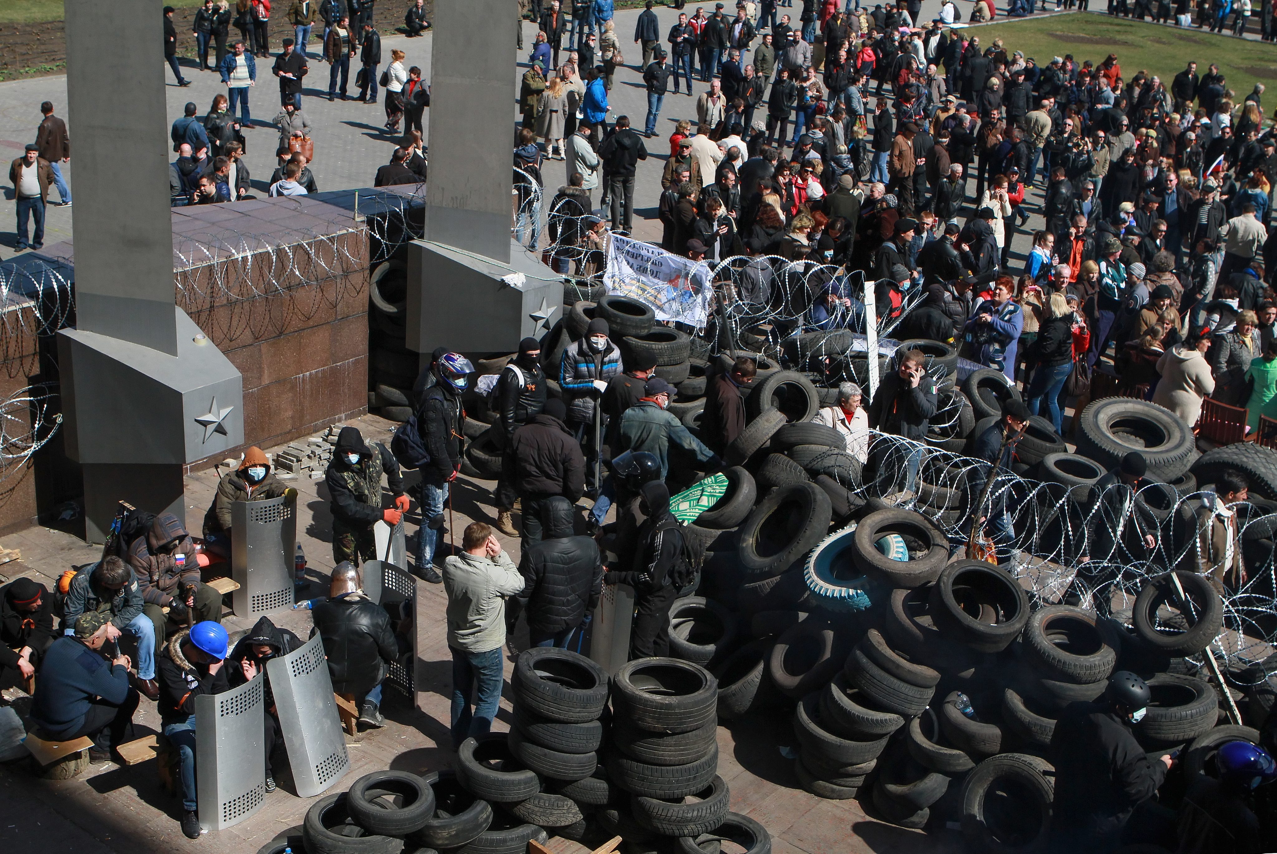 Проруски протести има и в Донецк