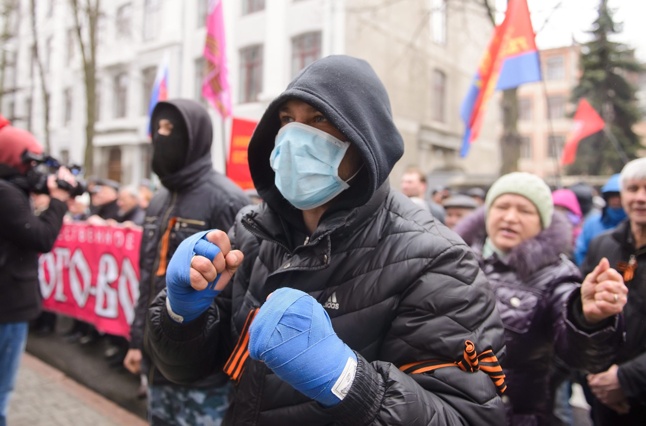 Митинг на про руски защитници в Харков