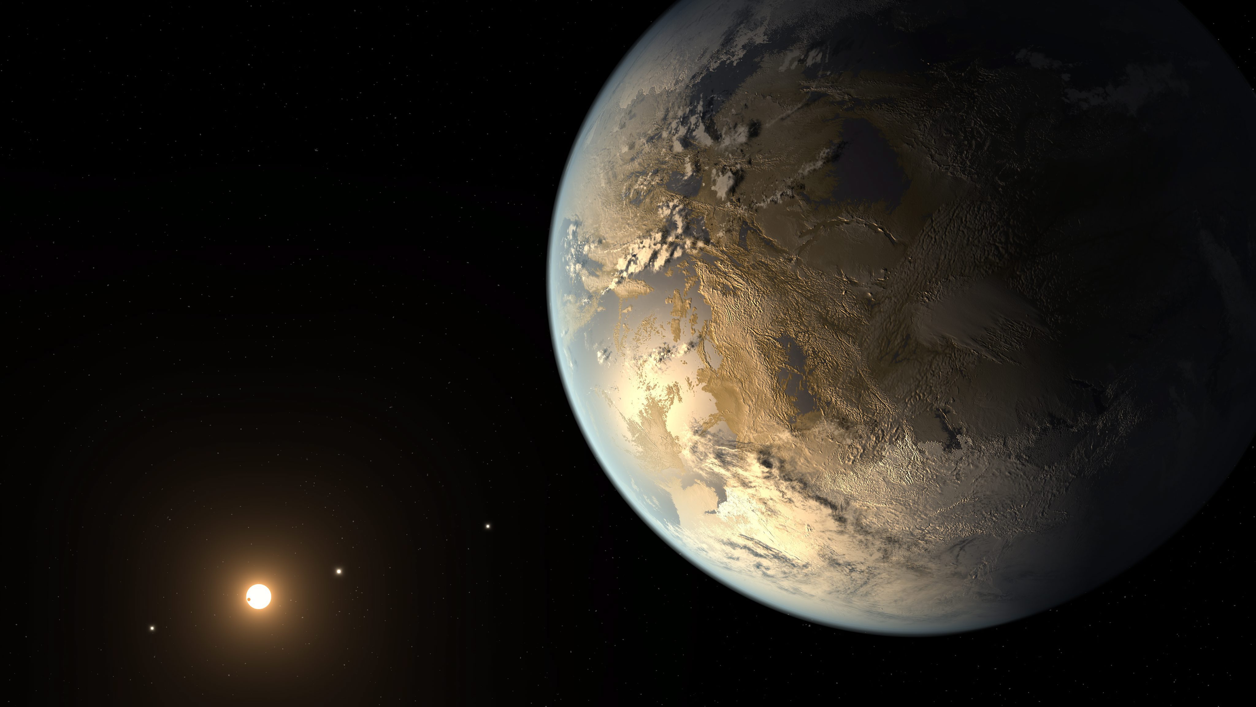 Планетата Kepler-186f (художествена интерпретация)