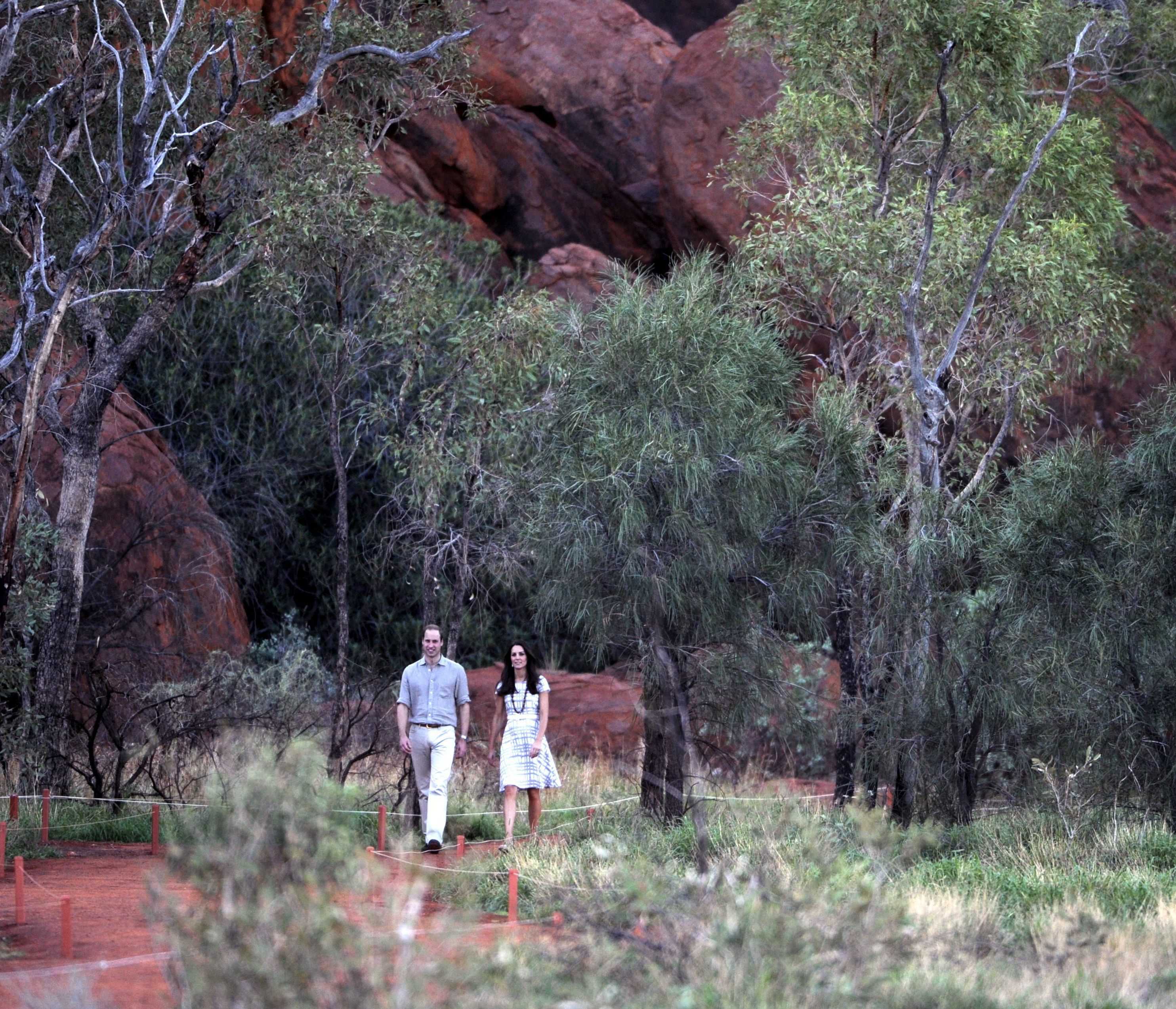 Уилям и Катрин на разходка в Австралия