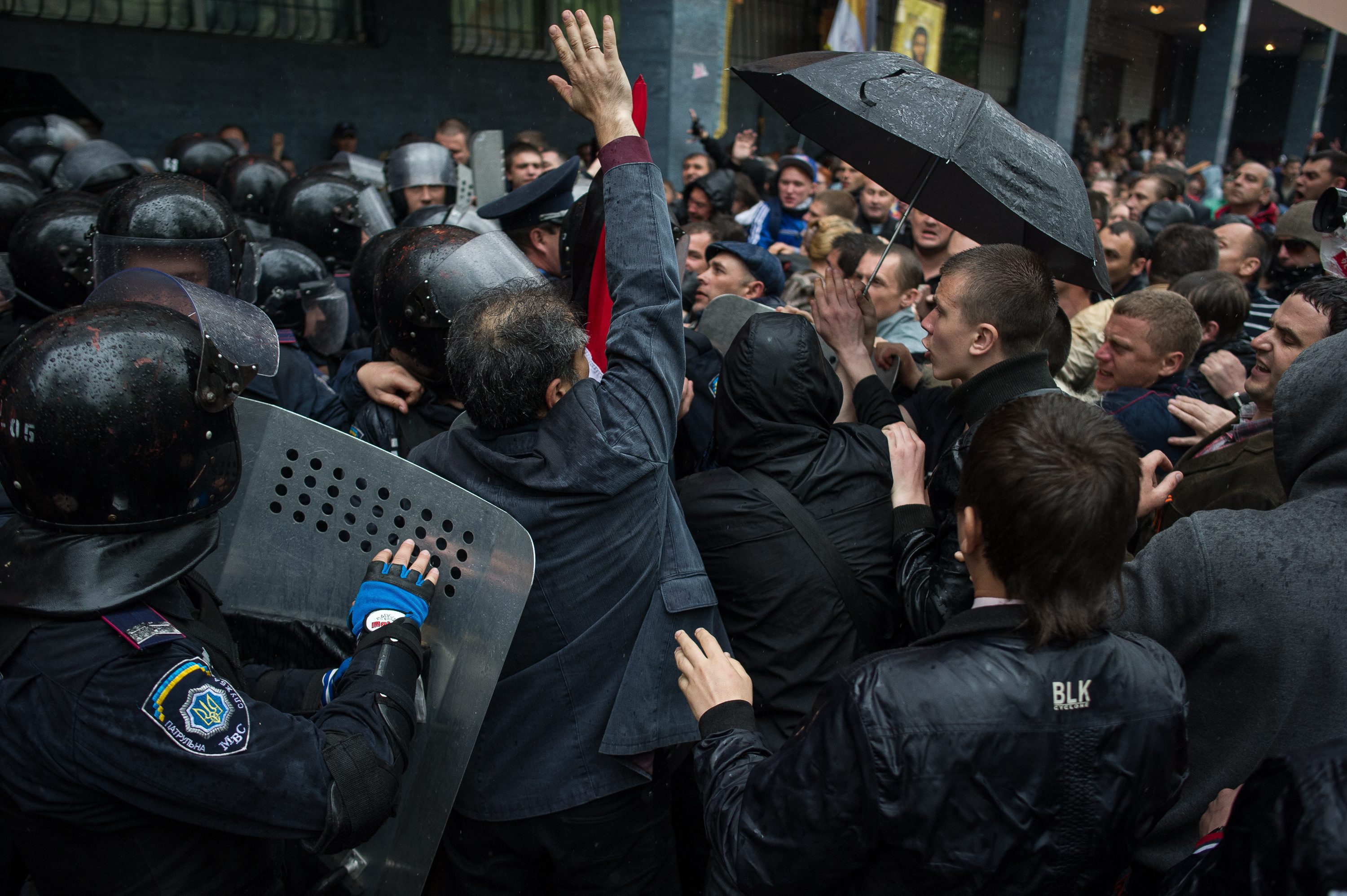 Сблъсъци пред управлението на полицията в Одеса
