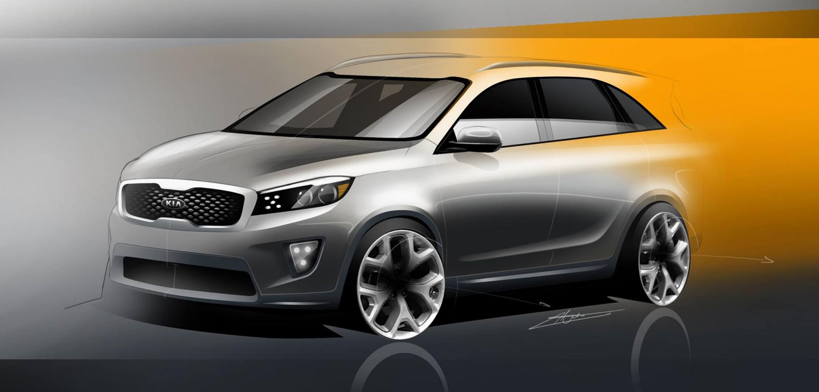 Първи скици на новия Kia Sorento (снимки)