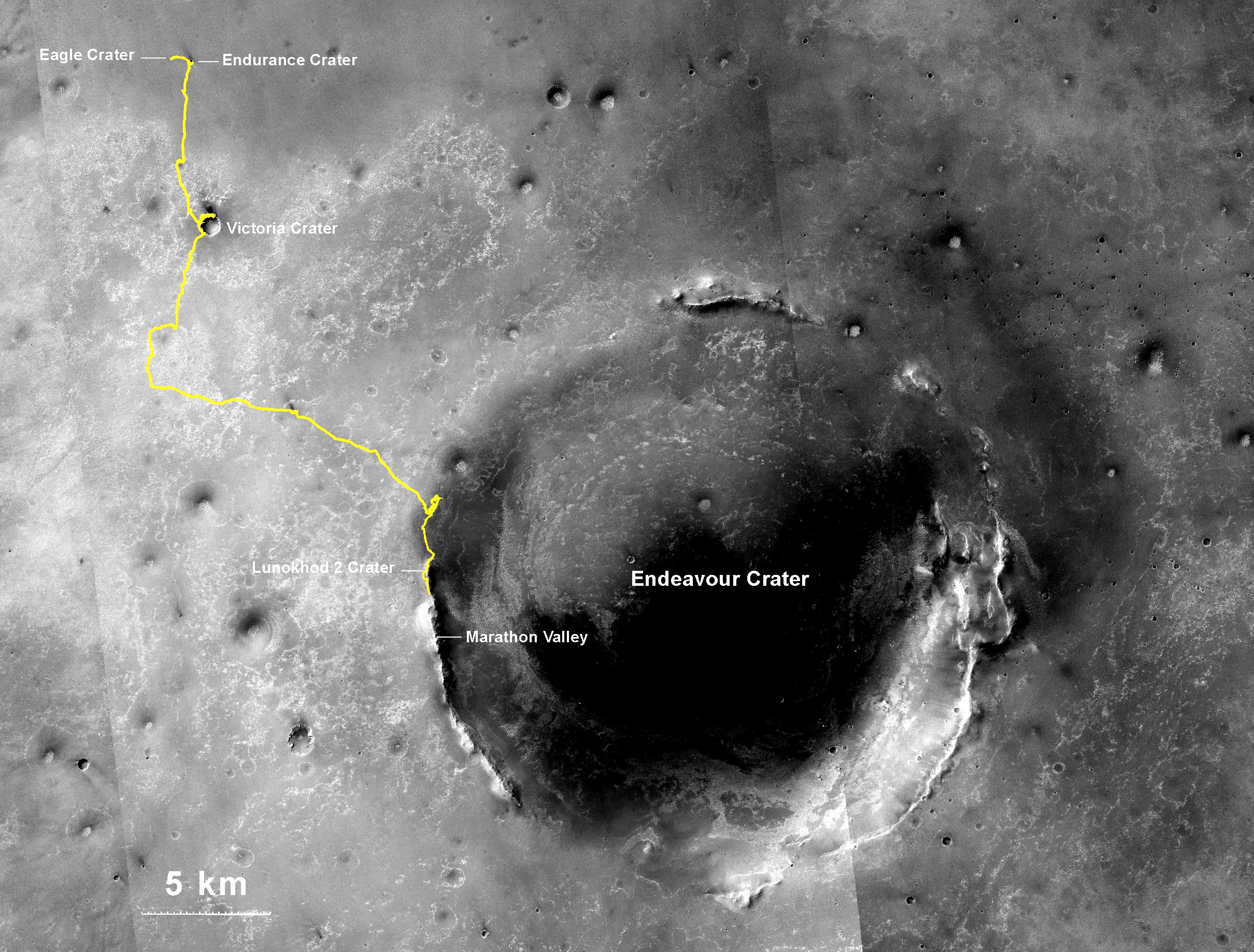 Марсоходът ”Опортюнити” е изминал 40 километра на повърхността на Червената планета