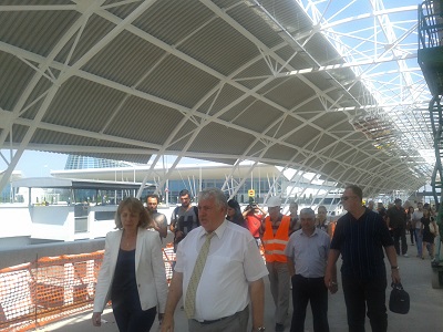 Проверка на столичния кмет на строителството на метрото при Летище София