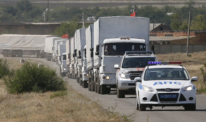 Камиони, карали помощи за Украйна, се завърнаха в Русия