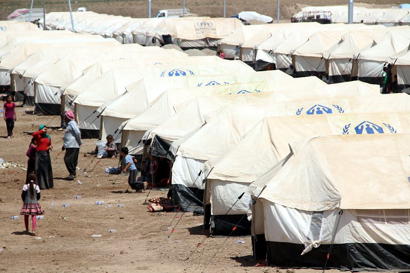 Бежански лагер близо до границата между Ирак и Турция