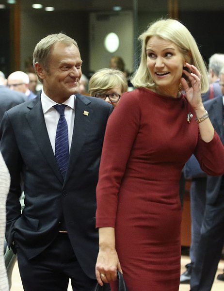 Полският премиер Доналд Туск и датският премиер Хеле Торнинг-Шмит