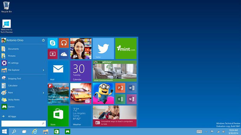 Windows 10 ще работи на широк спектър от устройства