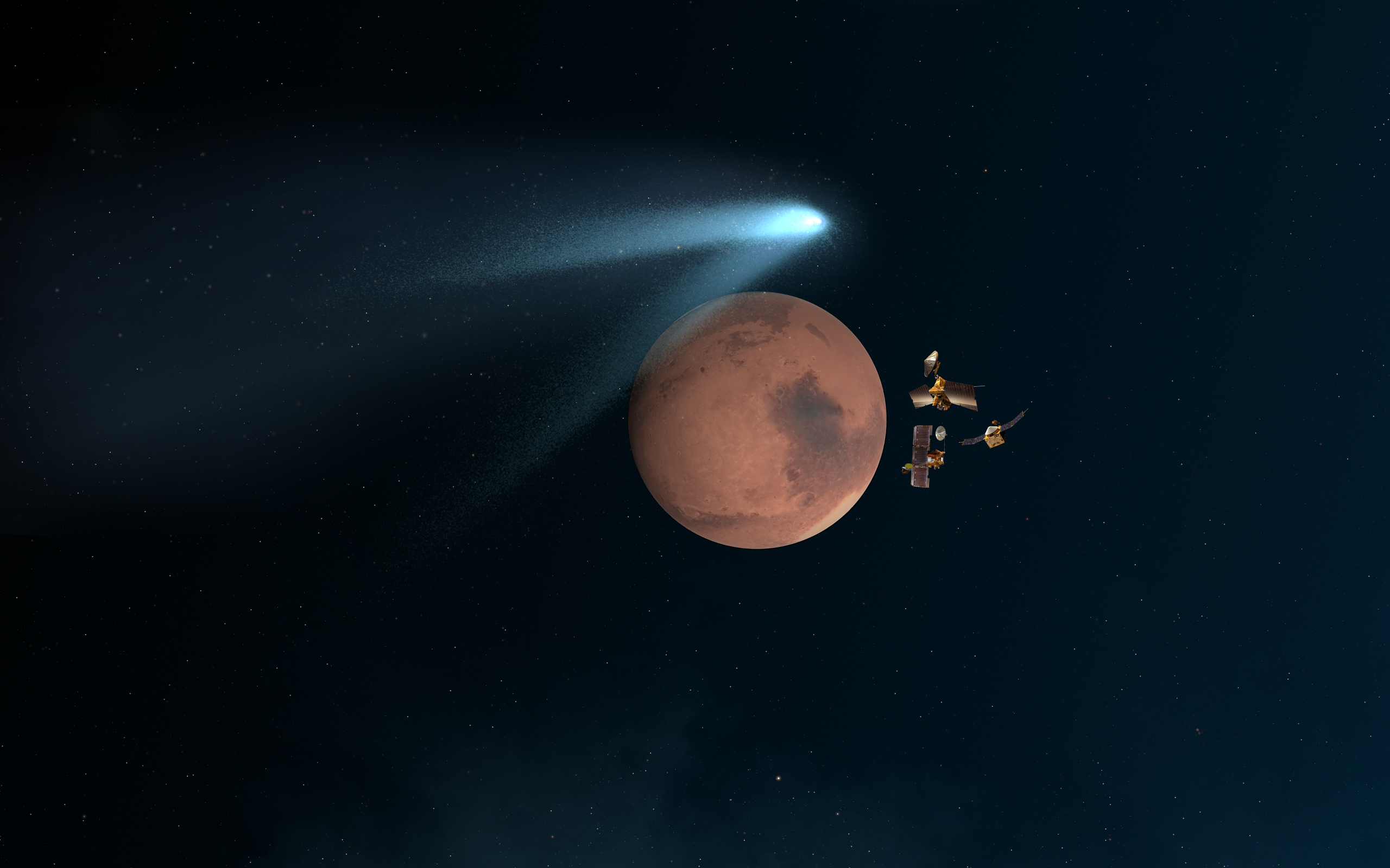Комета премина на близко разстояние от Марс