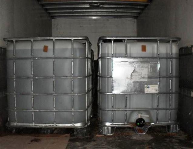 Част от задържаното количество маркиран газьол