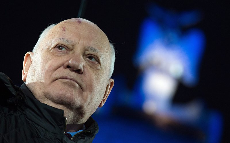 Михаил Горбачов по време на честването за 25 г. след падането на Стената