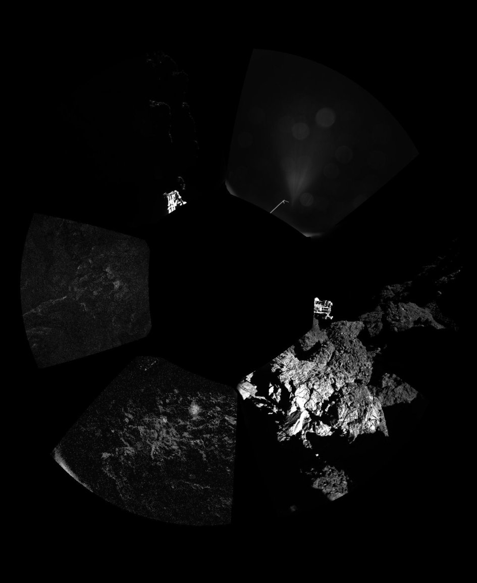 Първата панорамна снимка, пратена от сондата ”Philae”