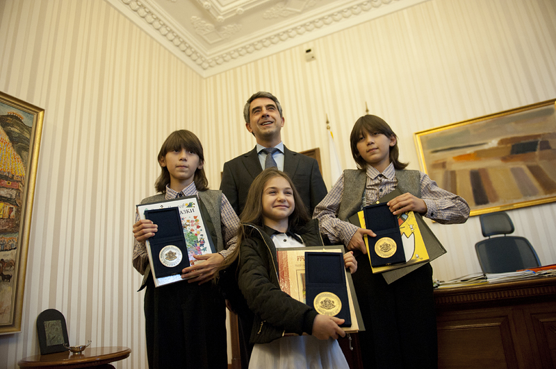Президентът Росен Плевнелиев се срещна с Крисия, Хасан и Ибрахим