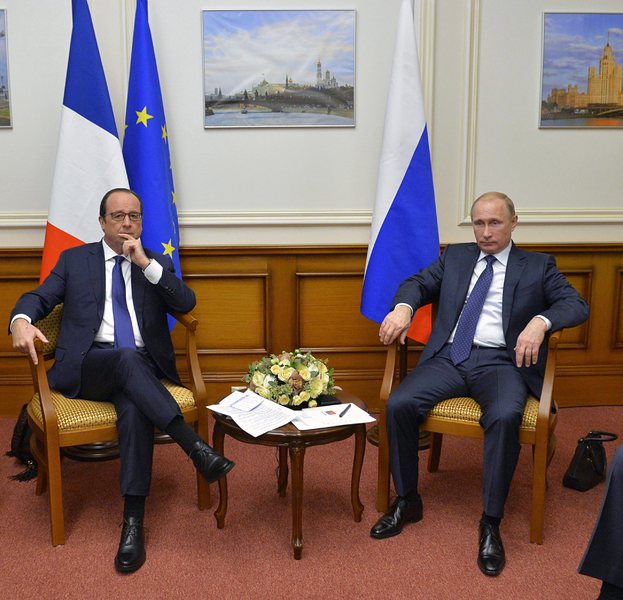 Франсоа Оланд и Владимир Путин се срещнаха в събота в Москва