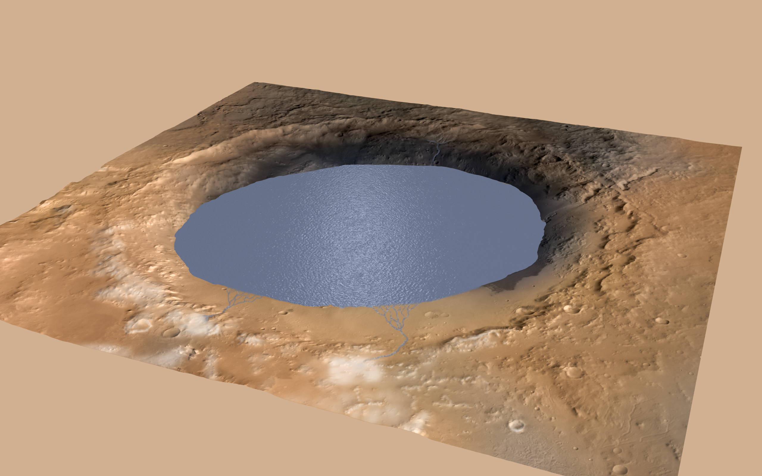 ”Кюриосити” откри следи от голямо езеро на Марс
